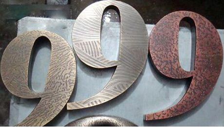 不锈钢仿古字电镀木纹字