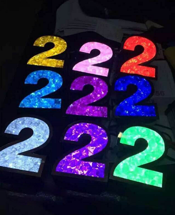 树脂七彩水晶钻石发光字