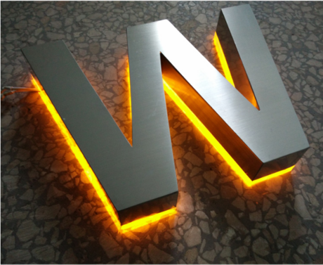 不锈钢背发光字