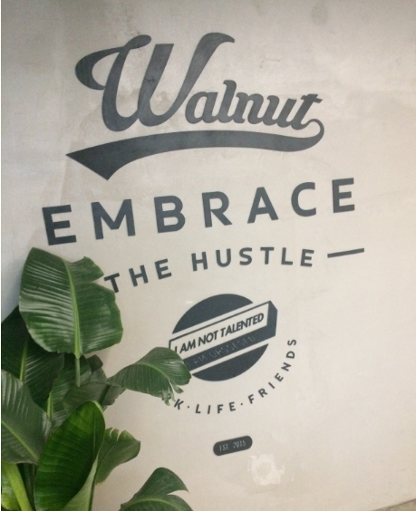 WALNUT 联合办公（亚克力喷漆字）