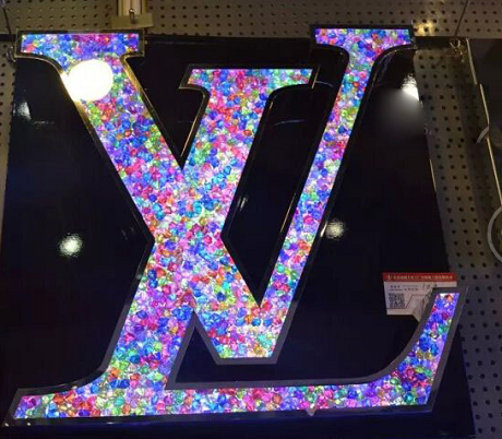 树脂七彩水晶钻石发光字