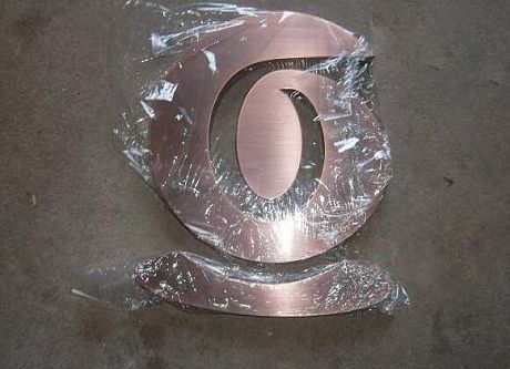 不锈钢仿古字电镀木纹字