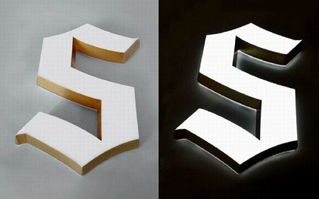 亚克力无边LED迷你背发光字