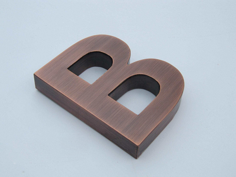 不锈钢仿古字电镀木纹字