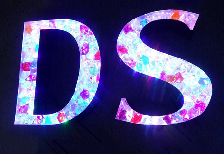 树脂七彩水晶钻石发光字