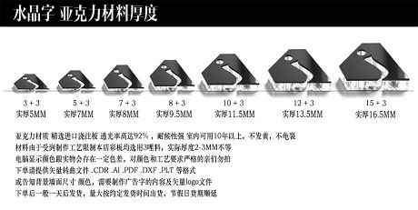 精品PVC字 雪弗板字