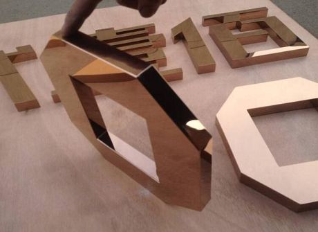 三维烤漆字 不锈钢精品电镀字