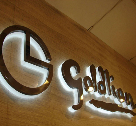 精品不锈钢LED背发光字